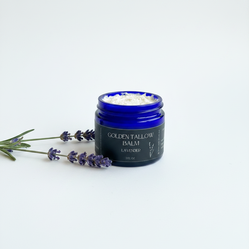 Golden Tallow Balm - Lavender with sprig